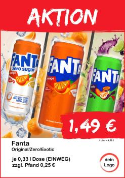 Fanta Original Zero Exotic 330ml Dose ▼Sofort-Download