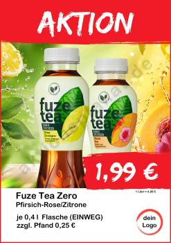 Fuze Tea 400ml Flasche Pfirsich Zitrone Zero ▼Sofort-Download