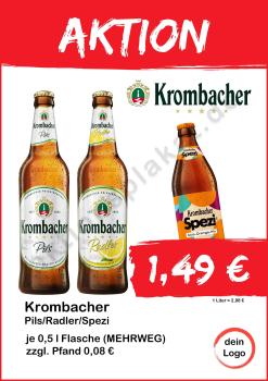 Krombacher Pils Radler Spezi 500ml MW Flasche ▼Sofort-Download