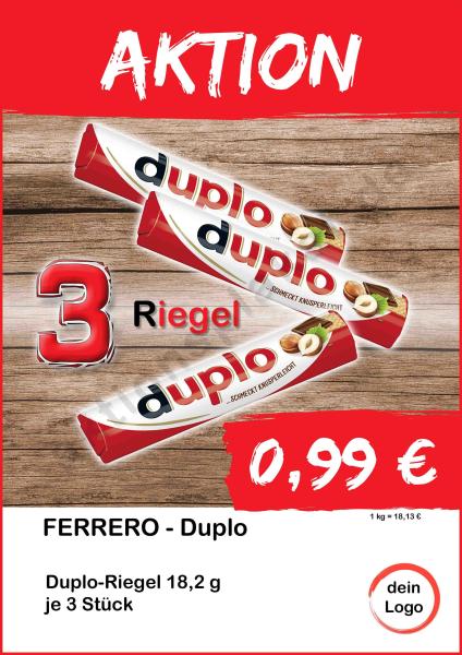 Ferrero Duplo Riegel 3 Stück ▼Sofort-Download