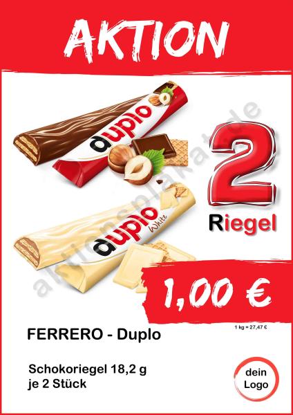 Ferrero Duplo Riegel original white 2 Stück ▼Sofort-Download