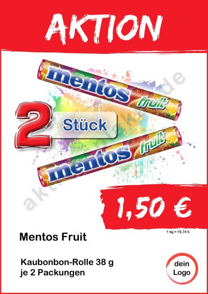 Mentos Fruit 2 Stück
