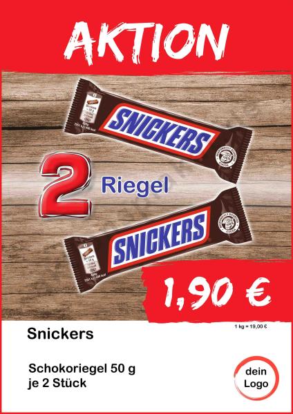Snickers Riegel 2 Stück ▼Sofort-Download