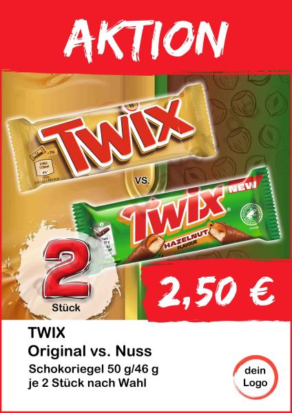 Twix Riegel Original Nuss 50g 46g 2 Stück ▼Sofort-Download