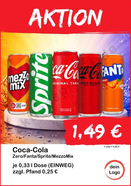 Coca Cola Fanta Sprite Mezzo Mix 330ml Dose ▼Sofort-Download