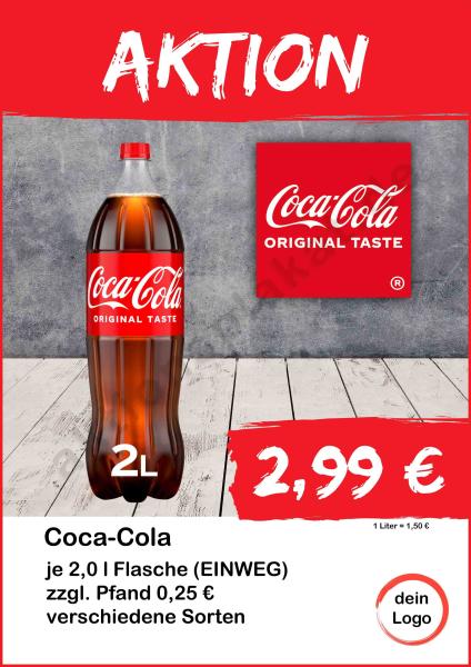 Coca Cola Original 2 Liter Flasche ▼Sofort-Download