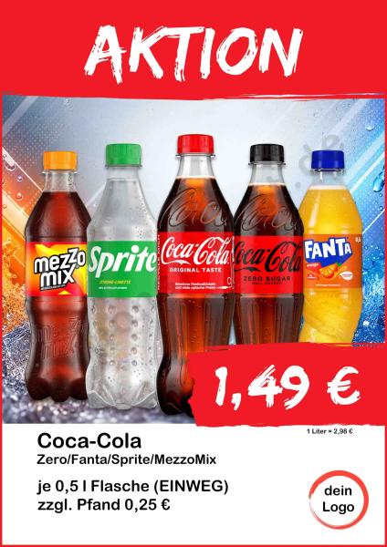 Coca Cola Fanta Sprite MezzoMix 500ml Flasche ▼Sofort-Download