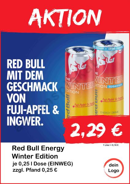 Red Bull Winter Edition Fuji-Apfel Ingwer Sugarfree ▼Sofort-Download