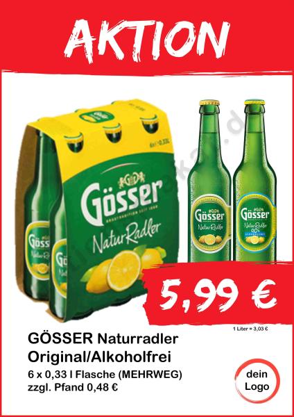 Gösser Naturradler 6x330ml Flasche ▼Sofort-Download