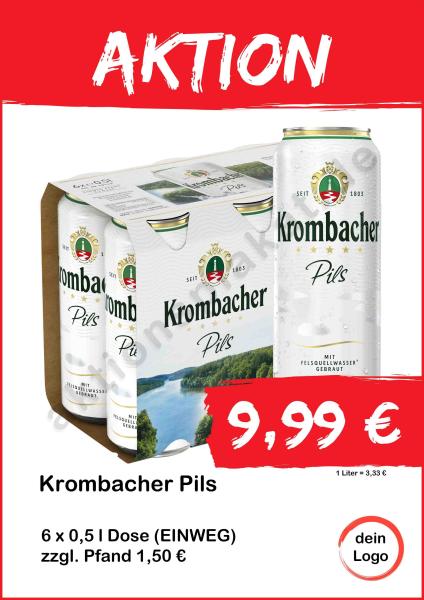 Krombacher Pils 6x500ml Dose