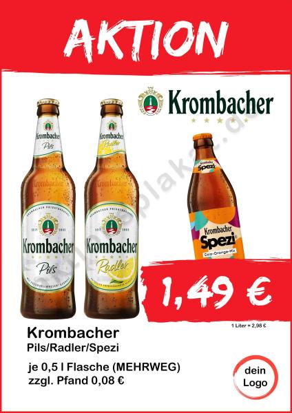 Krombacher Pils Radler Spezi 500ml MW Flasche ▼Sofort-Download