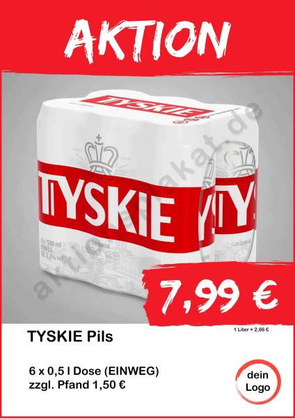 Tyskie Pils 6x500ml Dose ▼Sofort-Download