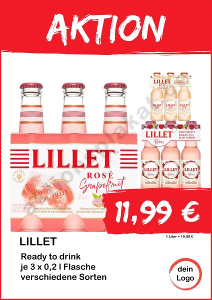 Lillet Berry Rose Peach 3x200ml Flasche