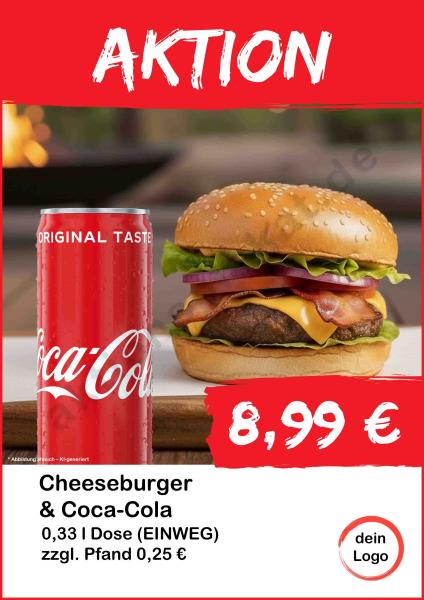 Burger plus Coca Cola 330ml Dose ▼Sofort-Download